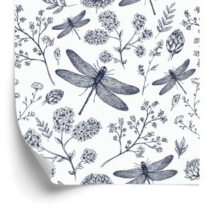 Papier Peint Pour Les Enfants, Papillons, Plantes, Fleurs – Image 2