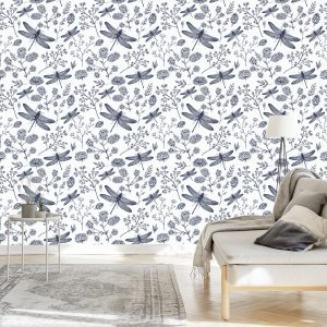 Papier Peint Pour Les Enfants, Papillons, Plantes, Fleurs – Image 3