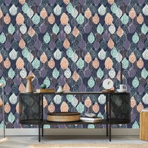 Papier Peint Feuilles De Nature Colorées Pour La Chambre D'un Bébé – Image 5