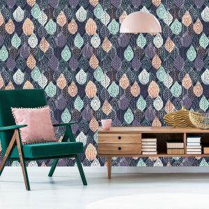 Papier Peint Feuilles De Nature Colorées Pour La Chambre D'un Bébé – Image 6