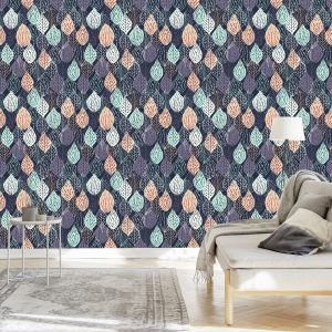 Papier Peint Feuilles De Nature Colorées Pour La Chambre D'un Bébé – Image 3