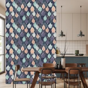 Papier Peint Feuilles De Nature Colorées Pour La Chambre D'un Bébé – Image 4