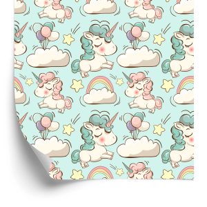 Papier Peint Pour Les Enfants - Licornes Colorées – Image 2