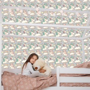 Papier Peint Pour Les Enfants - Licornes Souriantes – Image 7