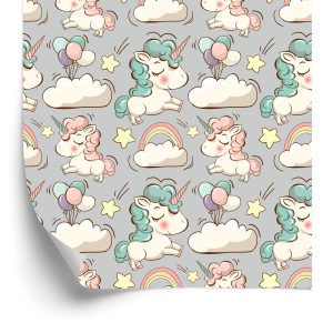 Papier Peint Pour Les Enfants - Licornes Souriantes – Image 2