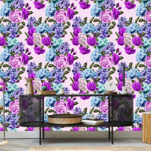 Papier Peint Roses Avec Des Feuilles – Image 5