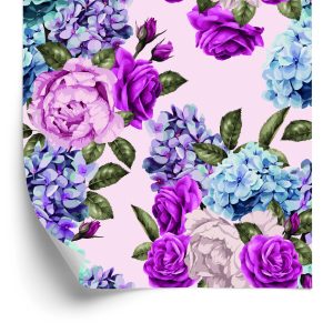 Papier Peint Roses Avec Des Feuilles – Image 2