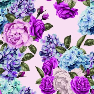 Papier Peint Roses Avec Des Feuilles – Image 1