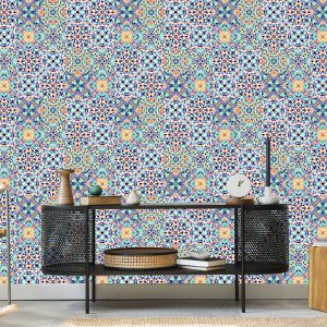 Papier Peint Pour La Cuisine, La Salle À Manger, Les Motifs De Mosaïque Colorés – Image 5