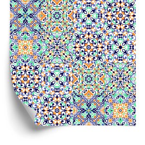 Papier Peint Pour La Cuisine, La Salle À Manger, Les Motifs De Mosaïque Colorés – Image 2