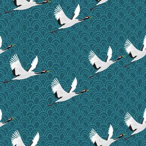 Papier Peint Grues Volantes – Image 1