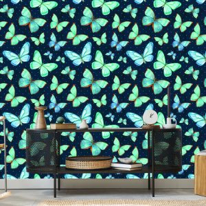 Papier Peint Les Papillons Pointillés Pour Une Chambre De Bébé – Image 5