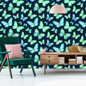 Papier Peint Les Papillons Pointillés Pour Une Chambre De Bébé – Image 6