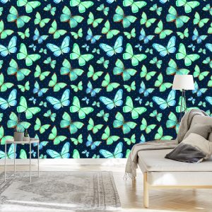 Papier Peint Les Papillons Pointillés Pour Une Chambre De Bébé – Image 3