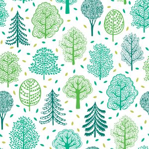 Papier Peint Nature Vert Arbres Forêt Chambre D'enfants – Image 1