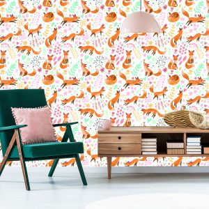 Papier Peint Pour Les Enfants - Beaux Renards – Image 6