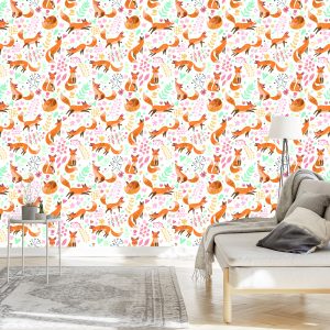 Papier Peint Pour Les Enfants - Beaux Renards – Image 3