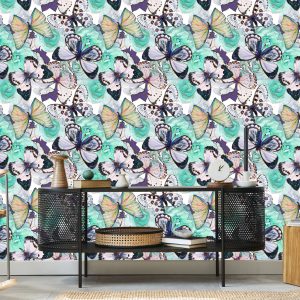 Papier Peint Fleurs, Papillons, Nature – Image 5