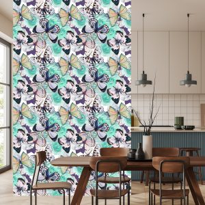 Papier Peint Fleurs, Papillons, Nature – Image 4