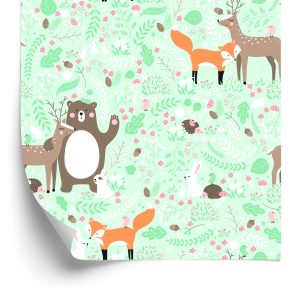 Papier Peint Pour Les Enfants - Amis De La Forêt – Image 2
