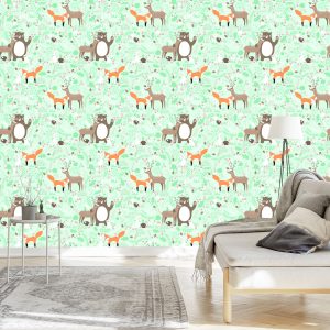 Papier Peint Pour Les Enfants - Amis De La Forêt – Image 3