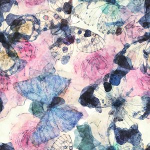 Papier Peint Pour Une Chambre De Bébé Avec Des Papillons Colorés – Image 1