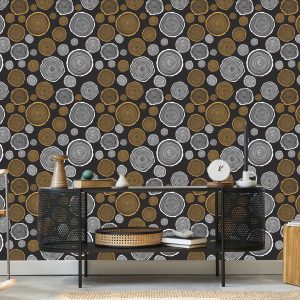 Papier Peint Cercles En Bois – Image 5