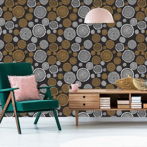 Papier Peint Cercles En Bois – Image 6