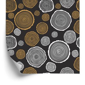 Papier Peint Cercles En Bois – Image 2
