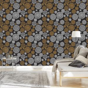 Papier Peint Cercles En Bois – Image 3