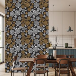 Papier Peint Cercles En Bois – Image 4