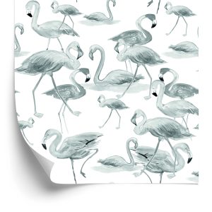 Papier Peint Flamants Roses Oiseaux Nature Salon – Image 2