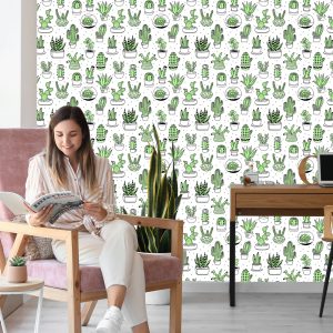 Papier Peint Pour Les Cactus De La Chambre Au Style Scandinave – Image 7