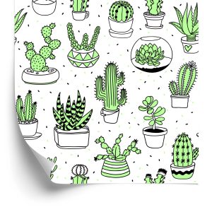Papier Peint Pour Les Cactus De La Chambre Au Style Scandinave – Image 2