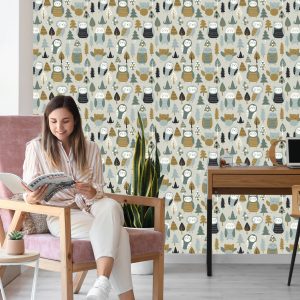 Papier Peint Pour Les Enfants - Chouettes Endormies – Image 7