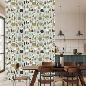 Papier Peint Pour Les Enfants - Chouettes Endormies – Image 4