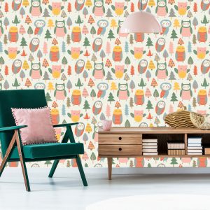 Papier Peint Pour Les Enfants - Chouettes Endormies – Image 6