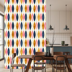 Papier Peint Motifs Rétro Aux Couleurs Pastel – Image 4
