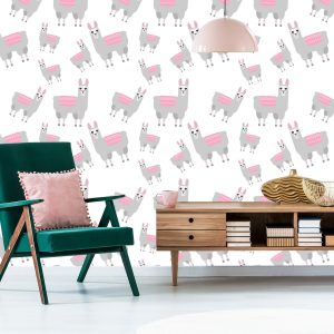 Papier Peint Animaux Lama Pour La Chambre Des Enfants – Image 6