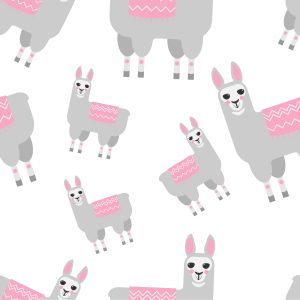Papier Peint Animaux Lama Pour La Chambre Des Enfants – Image 1