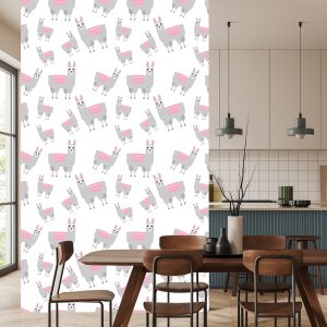 Papier Peint Animaux Lama Pour La Chambre Des Enfants – Image 4