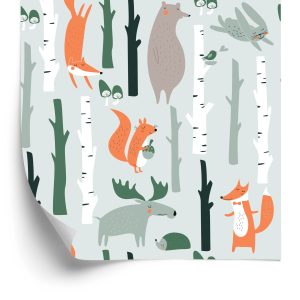 Papier Peint Pour Les Enfants - Beaux Animaux De La Forêt – Image 2