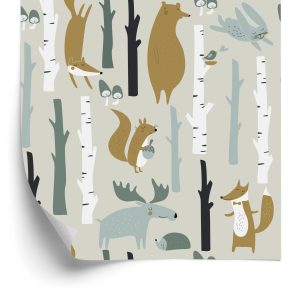 Papier Peint Beaux Animaux De La Forêt Pour Les Enfants – Image 2