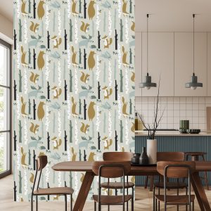Papier Peint Beaux Animaux De La Forêt Pour Les Enfants – Image 4