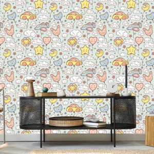 Papier Peint Voitures, Avions, Étoiles, Nuages – Image 5