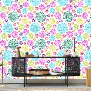 Papier Peint Motif Géométrique Avec Des Cercles – Image 5