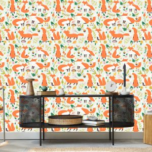 Papier Peint Pour Les Enfants - Beaux Renards – Image 5