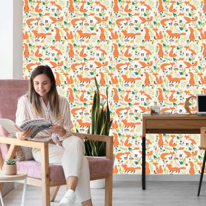 Papier Peint Pour Les Enfants - Beaux Renards – Image 7