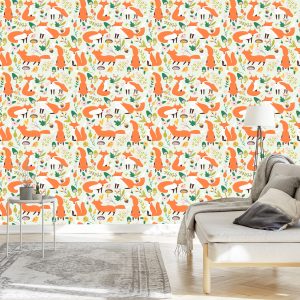 Papier Peint Pour Les Enfants - Beaux Renards – Image 3