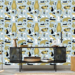 Papier Peint Pour Les Enfants - Animaux De La Forêt Et Amis – Image 5